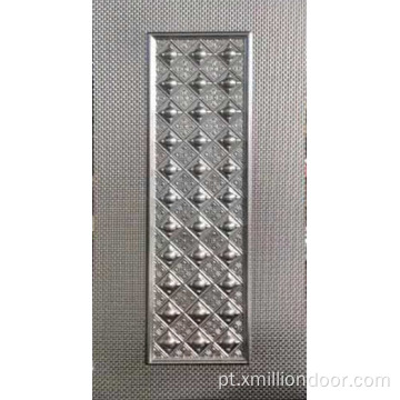 Pele de porta de metal estampado com design clássico